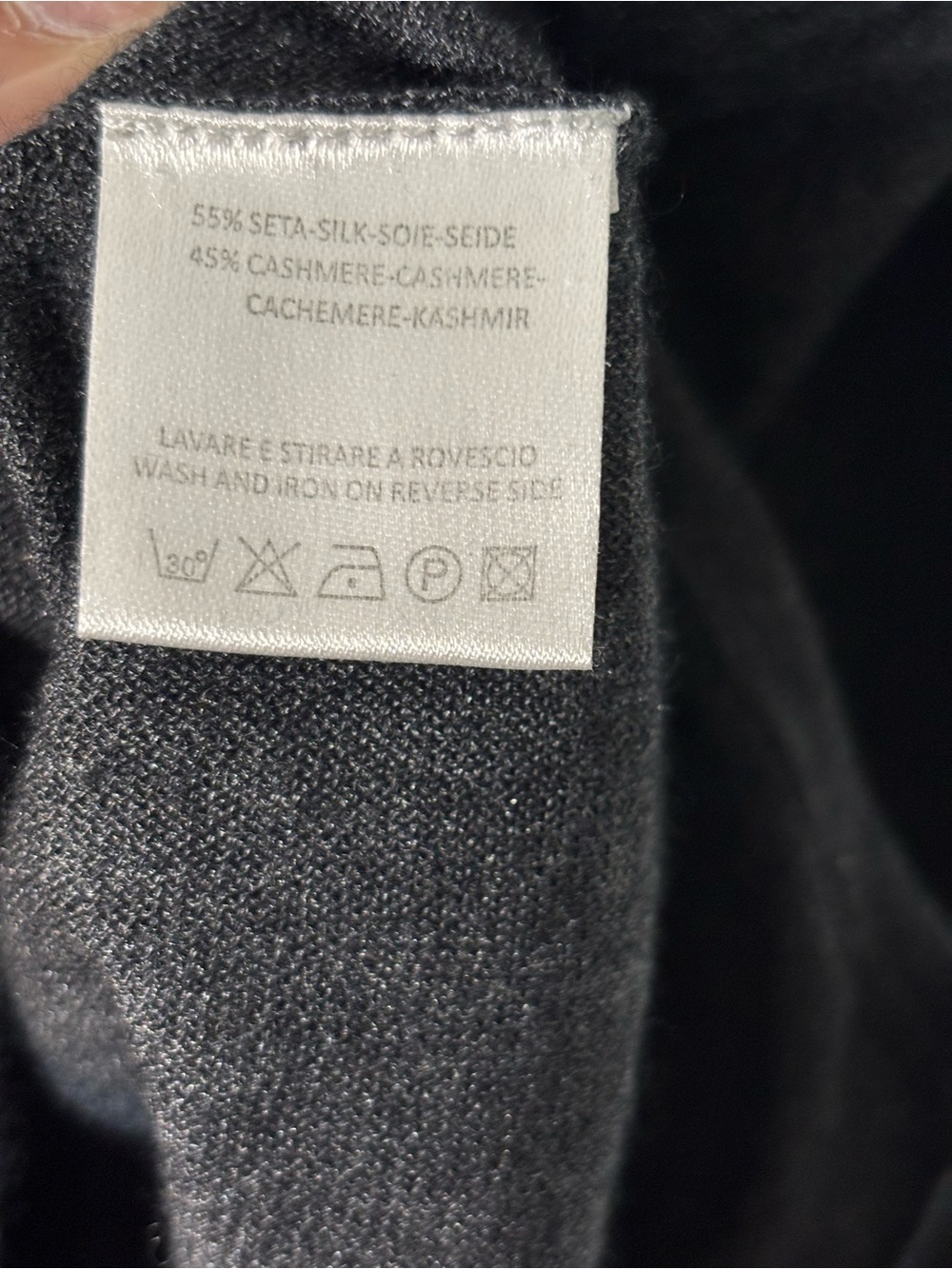 Snobby Sheep Cashmere Charcoal Grey V-Neck Sweater Size 40 - Picture 11 of 11
